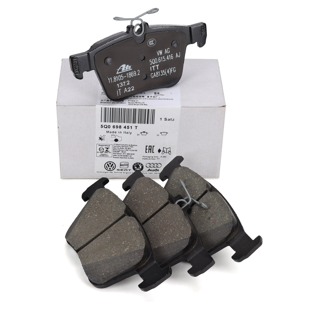 Škoda Superb Rear Brake Pads (2015-2024)